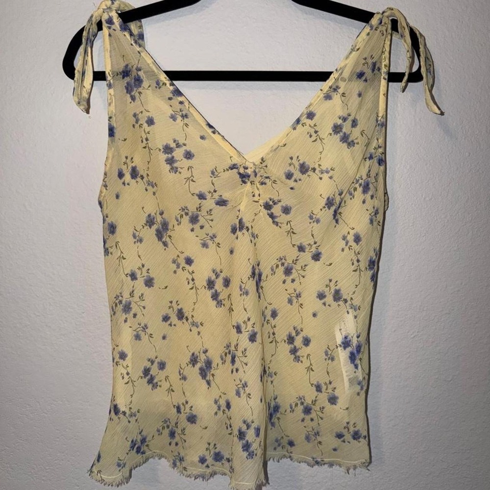 Topshop Floral Tie Shoulder Cami Cottagecore Y2K